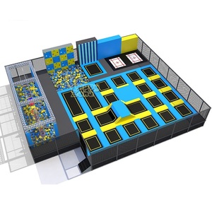 Parc de trampolines intérieur personnalisé avec fosse à mousse, piscine à balles et aire de jeux souple pour enfants et adultes - Product Image 6