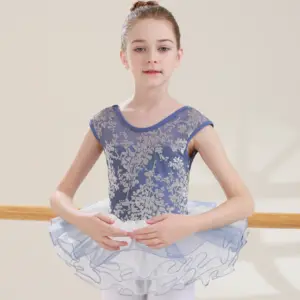 Vestido tutu de balé para treinamento de dança, vestido tutu com estampas florais de veludo de diamante, muito bonito e de boa qualidade, ideal para vendas em 2024.