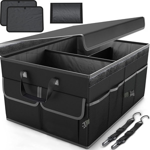 Organizador de maletero de SUV de varios compartimentos, almacenamiento de coche, almacenamiento plegable con <span class=keywords><strong>EVA</strong></span> y poliéster para organizar su maletero - Product Image 1