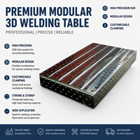 Table de soudage 3D flexible en fonte avec garantie commerciale, plateforme de soudage 3D, accessoires complets (jigs, pinces), solution tout-en-un