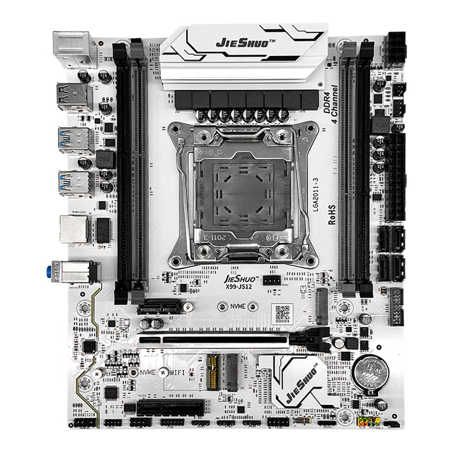 Jieshuo X99 Motherboard DDR4 ATX A-Sync LGA 2011-3 Support ARGB M.2 WIFI Function Factory Wholesale Custom Motherboard