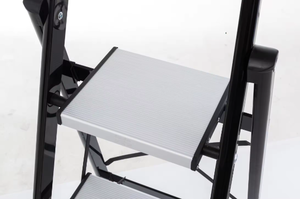 Hiện đại 4 tầng màu đen nhôm gấp hình ống thang 330 pounds công suất cho việc nhà hàng ngày trong căn hộ En 131 tiêu chuẩn - Product Image 3