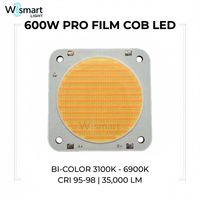 Puce LED COB6060 bicolore 600W (300W+300W) 3100K-6900K, blanc réglable, CRI95 CRI97, source lumineuse haute puissance pour éclairage cinématographique