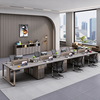 Bureau de travail modulaire durable pour employés, table de poste de travail pour personnel de bureau, taille personnalisée disponible