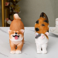 Support de téléphone en résine chat et chien, fait main, minimaliste, organiseur de bureau, cadeau idéal pour les amoureux des chats, accessoire pour la maison et le bureau