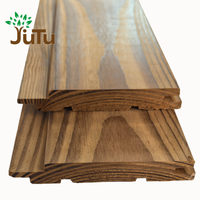 Factory Direct Thermally Modified Spruce Wood Decking Board Outdoor Heat Treated Solid Timber for Garden Terrace