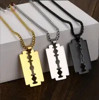 Browse Stylish Razor Blade Necklace in Easy-Clean Materials 