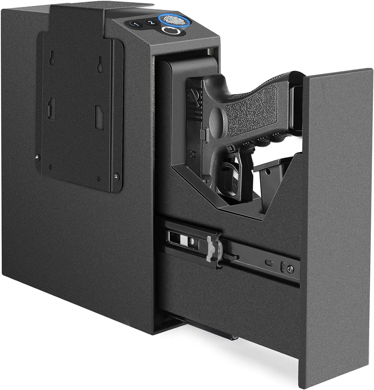 Automatic Pulling And Hanging Gun Box, Hidden Safes For Home Biometric Fingerprint, Hand Gun Auto-open Steel Storage Safe Box