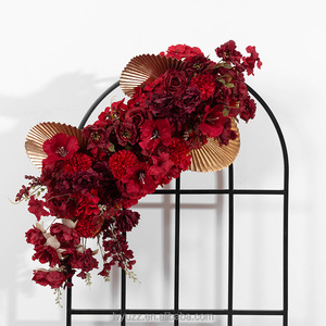 Guirlande de roses bleues/rouges/rose poudré de luxe |   Fleurs artificielles de qualité supérieure pour arches de mariage - Product Image 3