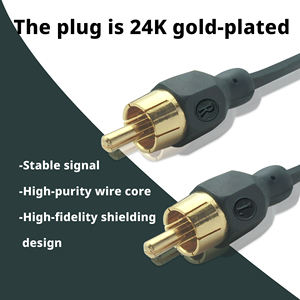 <span class=keywords><strong>สาย</strong></span>สัญญาณเสียง <span class=keywords><strong>AV</strong></span> 2RCA ปลายสูงชุบทองด้วยทองแดงเปลือยหุ้ม HIFI 2 RCA Cabo สำหรับใช้ในรถยนต์ - Product Image 5