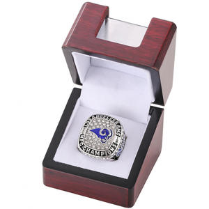 Perhiasan Cincin Fashion Paduan Batu Permata Juara Los Angeles Rams 2018 Grosir Lintas Batas Lapis Perak Antik Trendi - Product Image 5
