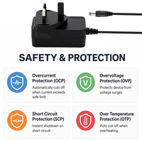 Adaptateur Secteur Mural Personnalisé 5V 3A 15W AC/DC, Transformateur d'Alimentation 5 Volts 3 Ampères 3000mA, Prise UK
