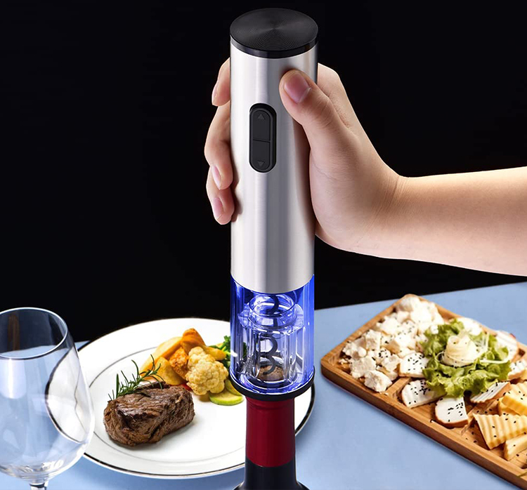 Cheerfast Accessoires Tire-bouchon à vin automatique Débarrassez-vous de l'ouvre-bouteille de vin rouge électrique en feuille