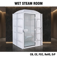 Sauna vapeur miniature sur mesure OEM pour 2 à 4 personnes, en acrylique avec porte en verre, générateur de vapeur humide, salle de vapeur humide