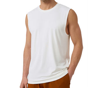Camiseta Deportiva Holgada para Hombre, Modal, Fresca al Tacto, Transpirable, con Hombros Anchos, Sin Mangas, para Gimnasio, Correr al Aire Libre - Product Image 4