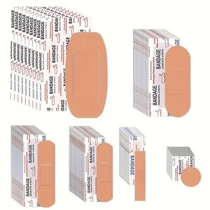 50 Buah Perban Ujung Jari Perekat Fleksibel Kelas Medis Kain PE Beige Aneka Ukuran Perawatan Luka Pertolongan Pertama Rumah - Product Image 1