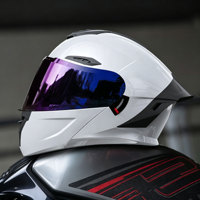 Casque de moto modulaire à double visière relevable, coque ABS, visière transparente en PC, écran solaire, lentille interne, spoiler amélioré, fente d'aération