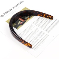 Bracelet époxy marron écaille de tortue pour femmes poignée de sac en forme de U cercle sac à main sac à main bracelet porte-clés pour les fêtes mode