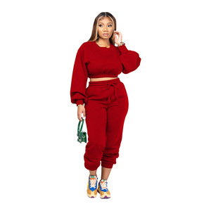 Conjunto Deportivo de Dos Piezas para Mujer, Estilo Personalizado de Fábrica o con Logotipo ODM, Sudadera con Capucha Extra Grande y Pantalones Deportivos, Conjuntos Casuales de Invierno - Product Image 2