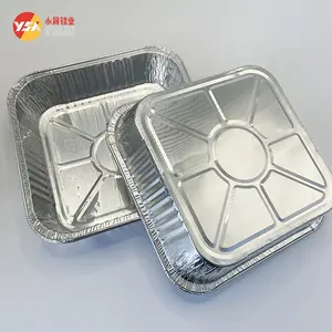 Heavy Duty 80 Sizes Disposable Food Aluminum Foil Containers Takeout Package Rectangular Aluminum Foil Tray With Lid