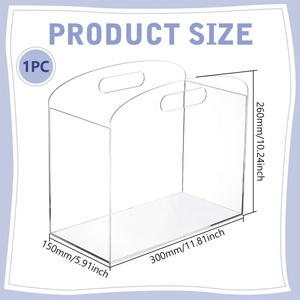 Porte-revues en acrylique transparent, support <span class=keywords><strong>pour</strong></span> journaux et magazines, organisateur avec poignées <span class=keywords><strong>pour</strong></span> bureau, chambre à coucher, maison - Product Image 2