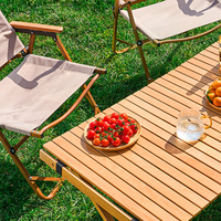 Ensemble de pique-nique et camping pliable en métal, robuste, durable, avec table en tissu Oxford, pour l'extérieur, sécurisé, OEM