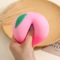 Nouveauté : Jouet anti-stress souple et compressible en EVA, en forme de petite pêche réaliste, pour enfants et adolescents