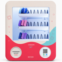 Máquina Expendedora de Pared de 3 Secciones para Condones, Toallas Sanitarias y Productos para Adultos, para Uso Comercial en Baños Públicos