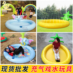 Fontaine gonflable en forme d'éléphant Lowj pour enfants, jeux aquatiques en PVC pour l'extérieur - Product Image 5