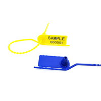 Sello de seguridad de plástico US-PS210F de 210 mm para equipaje de viaje, precinto de cremallera desprendible