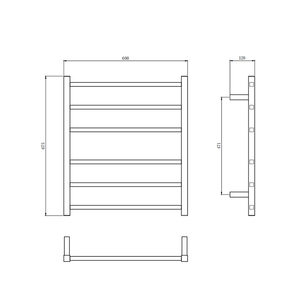 Scaldasalviette Elettrico Intelligente a Parete in Acciaio Inox 304 con Riscaldatore per Hotel, 4 Barre - Product Image 6