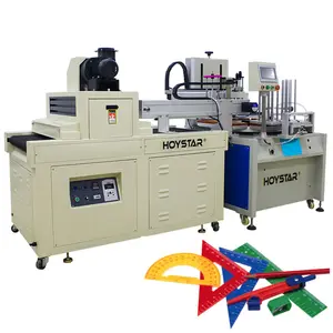 त्रिकोण रूलर/प्रोट्रैक्टर/क्लियर रूलर प्रिंट करने के लिए पूर्ण स्वचालित रूलर स्क्रीन प्रिंटिंग मशीन