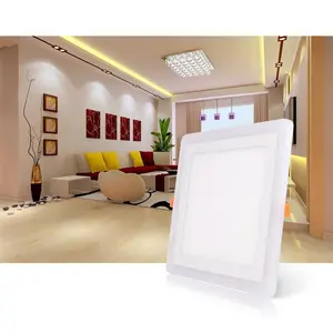 Round Square Muti color led panel 18w 6w 24w 9w 3+3w 6+3w 12+4w red green blue RGB RGBW frameless double color downlight