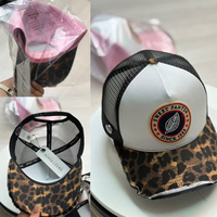 Casquette de baseball Sweet Pants Home Run Trucker en toile vieillie vintage, avec sous-visière à carreaux, réglable et respirante