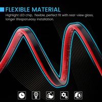 Bande lumineuse LED RGB pour voiture, 1 m, feu de freinage supplémentaire, feu arrière d'avertissement, troisième feu de freinage, feu stop surélevé