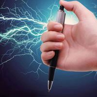 Bolígrafo Eléctrico de Truco de Magia Práctico, Juguete Divertido con Efecto de Descarga Sorprendente, Clásico, Duradero, de Plástico, con Batería Integrada JY, 15cm