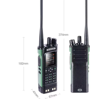 BAOFENG DM32 Walkie Talkie UV DM-32UV, baru DMR GPS 10W pemrograman Multi Band frekuensi nirkabel tipe-c UV32 Ham 2 arah Radio