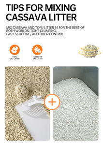 कम कीमत वाली उच्च गुणवत्ता वाला टैपिओका कैट लिटर, जो पानी को अवशोषित करता है सभी प्रकार की बिल्लियों कैसावा बिल्ली कूड़े के लिए उपयुक्त है। - Product Image 3