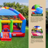 Grand château gonflable d'extérieur pour enfants, jeu de fête, maison de rebond colorée en PVC avec souffleur d'air pour location commerciale