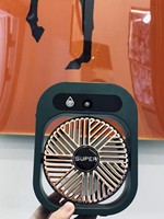 Ventilateur de refroidissement portable 3-en-1 de haute qualité, 1200 mAh, mini USB rechargeable, en plastique, certifié CE, pour voiture, extérieur et table