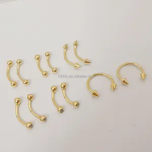 Stijlvolle 14K Massief Gouden Navel Bel Knop Ring Piercing Sieraden 3Mm Kegel Schroef Navel Ring Voor Vrouwen Meisje Cadeau