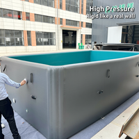 Piscine gonflable rectangulaire robuste 5x3x1,5m en PVC, grande piscine gonflable pour le plaisir familial dans la cour