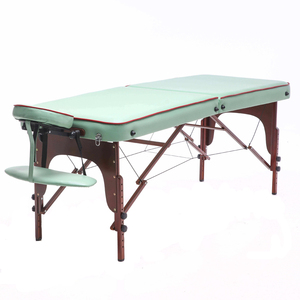 Gran oferta, almohadilla de esponja con memoria, marco de madera, 2 secciones, cama de masaje de belleza portátil para tratamiento de ventosas - Product Image 1