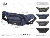 Marsupio impermeabile da uomo in nylon da 13 pollici con tasca con cerniera per viaggiare - Product Image 1