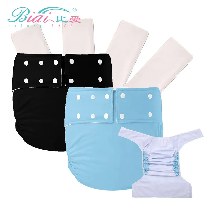 35-75Kgs Elderly Size Cloth Diaper Washable Diaper Covers Adult Cloth Diapers With Insert Reusable Incontinence Heavy Urination