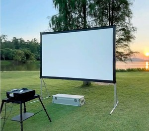 Écran de projection portable d'extérieur pliable rapidement de <span class=keywords><strong>100</strong></span> <span class=keywords><strong>pouces</strong></span> 16:9, adapté aux animaux domestiques, en PVC, <span class=keywords><strong>dimensions</strong></span> 2212x1245, garantie de 90 jours - Product Image 4