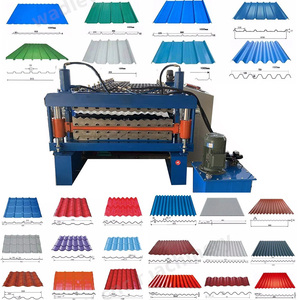 Máquina de Láminas para Techos de Doble Capa, Máquina para Fabricar Tejas IBR, Máquina Formadora de Paneles de Techo Corrugados Trapezoidales TR4/TR5 - Product Image 1