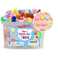 Jouets en peluche personnalisés assortis en vrac, seau de jouets Mochi animaux miniatures Kawaii, anti-stress, sensoriels, cadeaux de fête pour enfants
