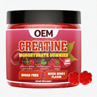 Gummies de Créatine Monohydrate 5600mg Sans Sucre Croissance Musculaire Performance Végétalien OEM Marque Privée 120 Unités