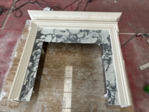 Moderne Europese Design Indoor Open Haard Luxe Grote Frame Franse Stijl Handgesneden Marmeren Schoorsteenmantel Villa 'S Vrijstaande Open Haarden - Product Image 4